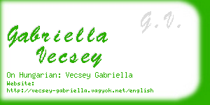 gabriella vecsey business card